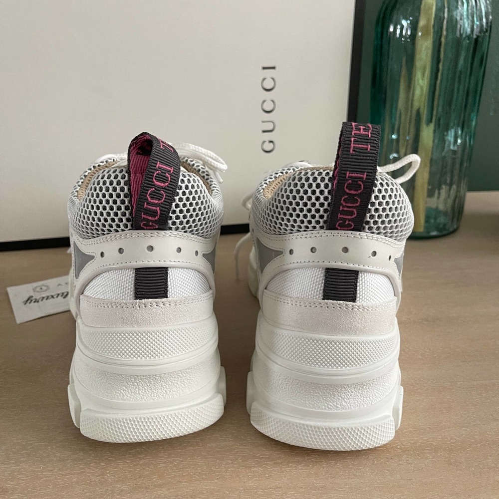 NEW Gucci Flasthrek Sneakers white 38.5 - Picture 4 of 9